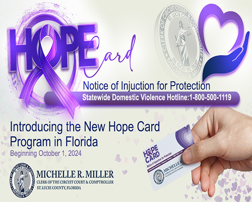 St. Lucie County Clerk's Office Introduces the New Hope Card Program in Florida